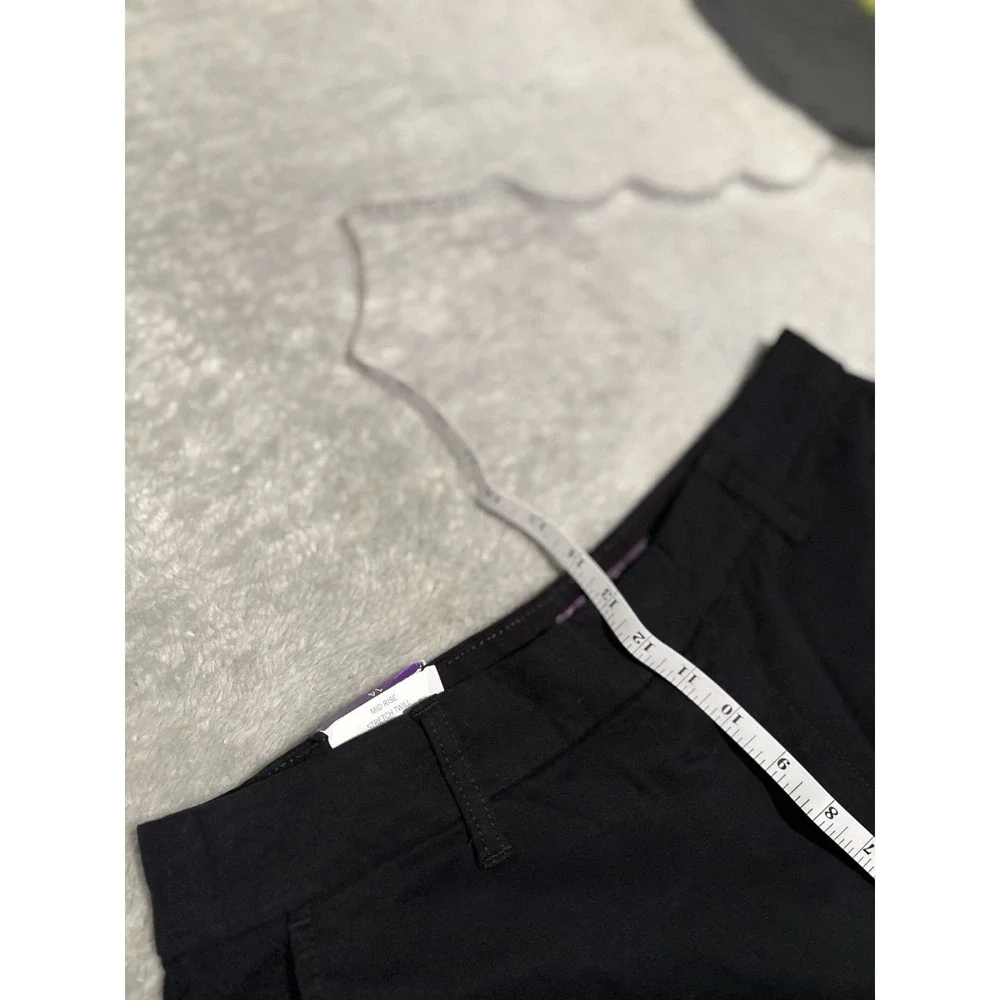 New Gloria Vanderbilt Women's Black Shorts Size 14 Mid Rise Stretch Twill‎ 5
